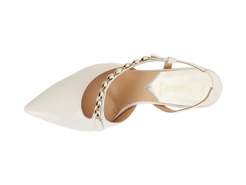 CafèNoir Slingback Elegante Cinturino asimmetrico in Pelle