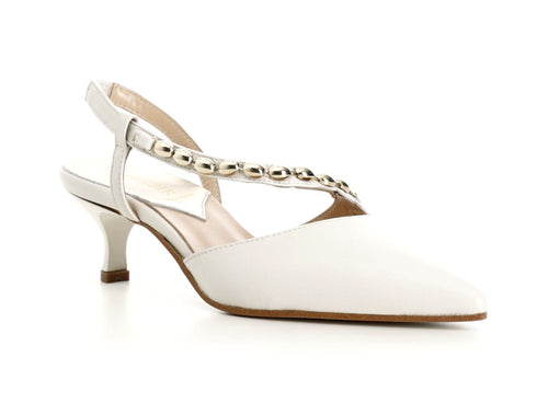 CafèNoir Slingback Elegante Cinturino asimmetrico in Pelle