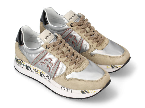 Premiata Tris platform shoes in suede fabric