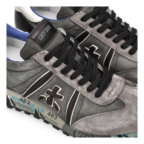 Premiata Lucy men's suede denim shoes