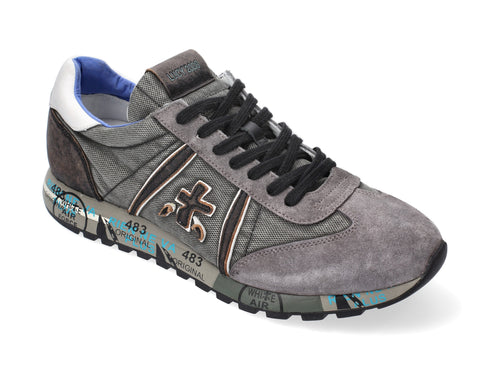 Premiata Lucy men's suede denim shoes