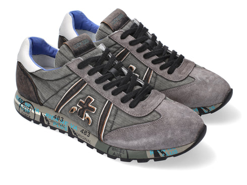 Premiata Lucy men's suede denim shoes
