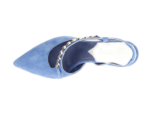 CafèNoir Slingback with asymmetrical strap in suede