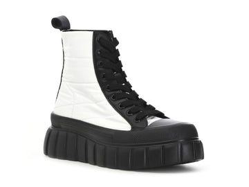 CafèNoir snakers alte stringate tomaia tessuto