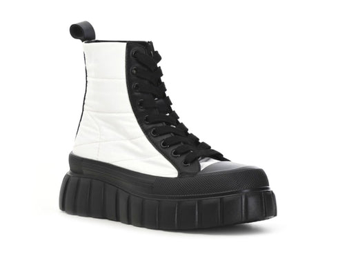 CafèNoir snakers alte stringate tomaia tessuto