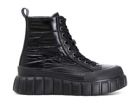 CafèNoir stivaletti stringati tessuto tecnico nero C1DM9410-N001