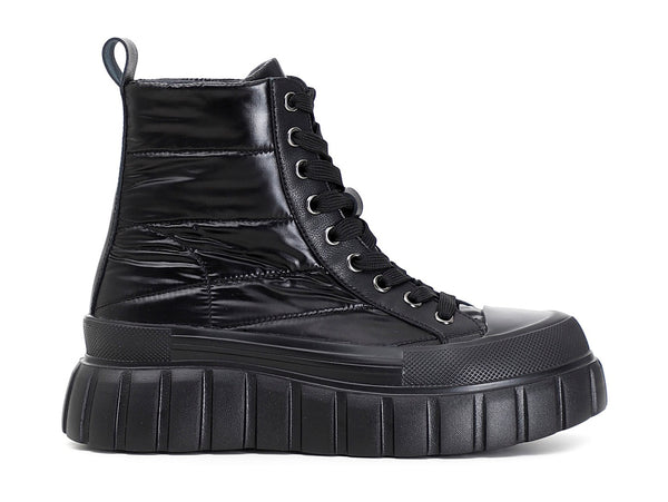 CafèNoir stivaletti stringati tessuto tecnico nero C1DM9410-N001