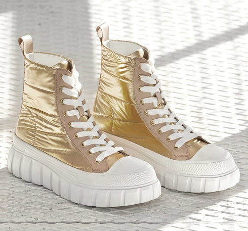 CafèNoir sneakers stringate alte tomaia tessuto