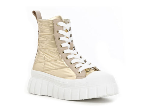 CafèNoir sneakers stringate alte tomaia tessuto