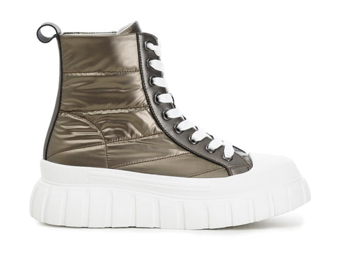 CafèNoir sneakers stringate alte tomaia tessuto antracite C1DM9410-X002