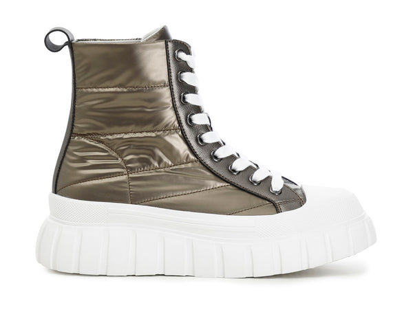 CafèNoir sneakers stringate alte tomaia tessuto antracite C1DM9410-X002