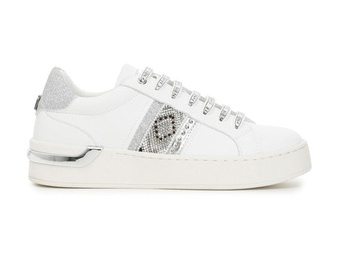 CafèNoir sneakers micro applicazioni suola cassetta bianca C1DS9210-W001