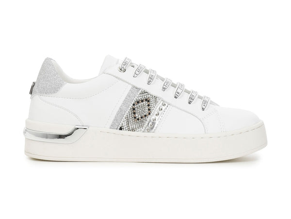 CafèNoir sneakers micro applicazioni suola cassetta bianca C1DS9210-W001