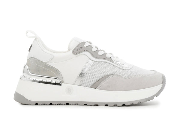 CafèNoir donna sneakers camoscio tessuto bianco C1DL9110-W001