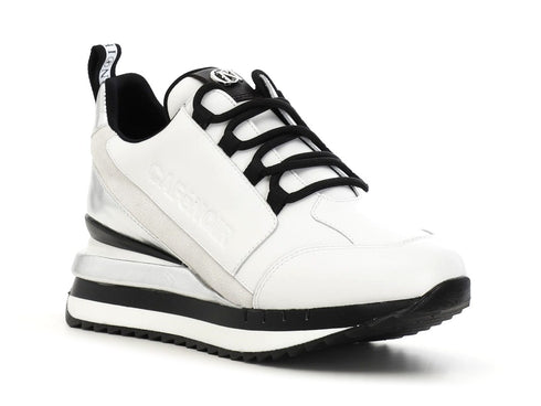 CafèNoir sneakers zeppa rialzata tomaia pelle