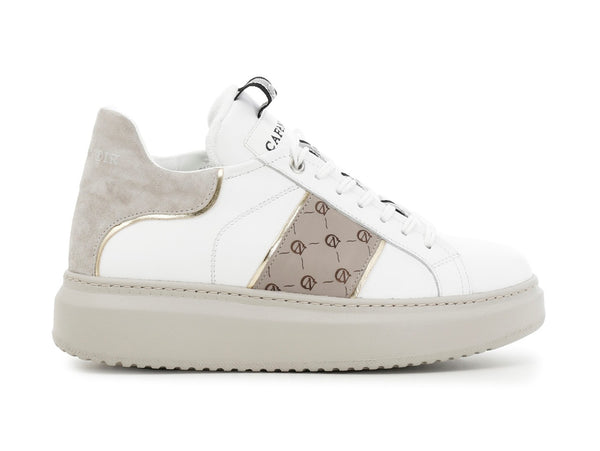 CafèNoir donna sneakers stringate in pelle bianca C1DE1570-W029