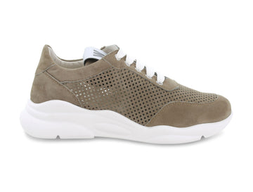 Melluso donna sneakers estive in camoscio verde militare R20321-213274