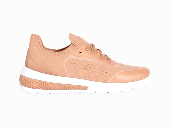 Geox Donna Scarpe Sneakers Estive Spherica Actif in Tessuto pesca rosa salmone D35THA-PEACH