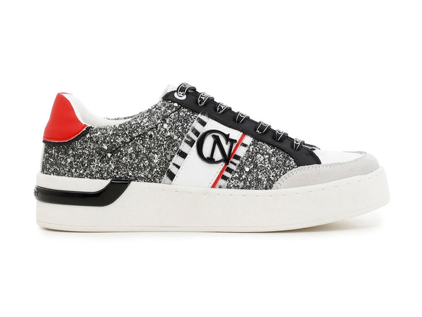 CafèNoir sneakers donna stringate in glitter antracite nero C1DS9220-X002