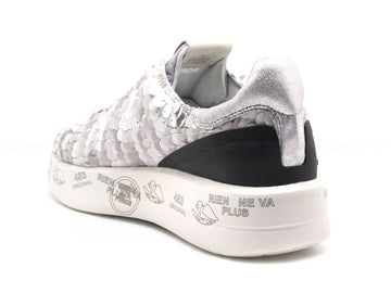 Premiata belle sneakers paillettes donna grigio