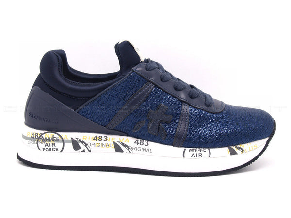 Premiata liz sneakers tessuto lurex donna blu