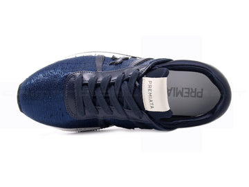 Premiata liz sneakers tessuto lurex donna blu