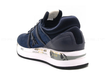 Premiata liz sneakers tessuto lurex donna blu