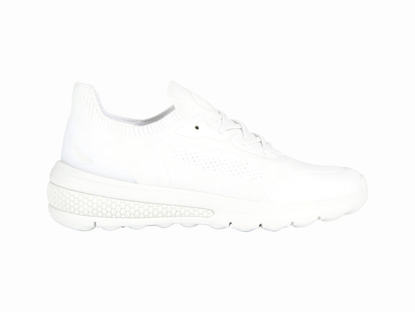 Geox Donna Nuova Sneakers Estiva Spherica Actif in Tessuto Bianco D35THA-WHITE