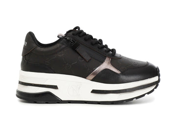 CafèNoir sneakers cerniera lampo tomaia pelle nera C1DB1020-N001