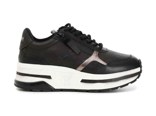 CafèNoir sneakers cerniera lampo tomaia pelle nera C1DB1020-N001