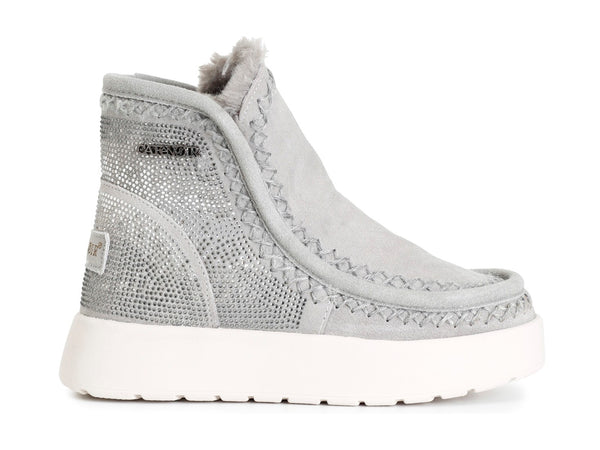 CafèNoir stivaletti micro strass tomaia camoscio grigio C1DZ6140-N006