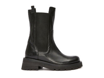 Felmini stivaletti donna chelsea tomaia pelle nera D202