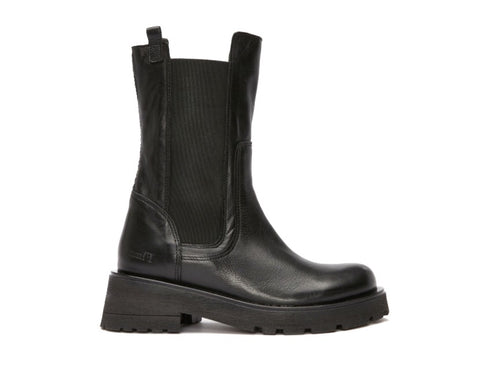 Felmini stivaletti donna chelsea tomaia pelle nera D202