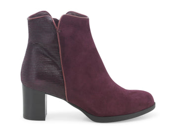 Melluso stivaletti comfort in camoscio e tejus bordeaux Z233B-224807