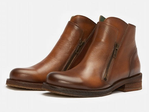 Felmini stivaletti due zip tomaia pelle