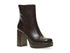 Frau leather zip ankle boots with high plateau heel
