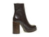 Frau leather zip ankle boots with high plateau heel