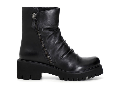 CafèNoir stivaletti cerniera diagonale tomaia pelle nera C1XV1017-N001