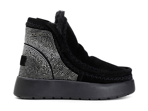 CafèNoir stivaletti micro strass tomaia camoscio nero C1DZ6140-N001