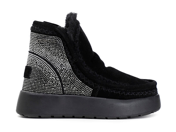 CafèNoir stivaletti micro strass tomaia camoscio nero C1DZ6140-N001