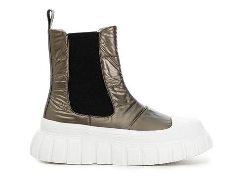 CafèNoir stivaletti chelsea di tendenza in tessuto antracite grigio C1DM9420-X002