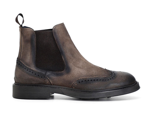 CafèNoir uomo stivaletto chelsea in pelle marrone taupe C1RF110-M018