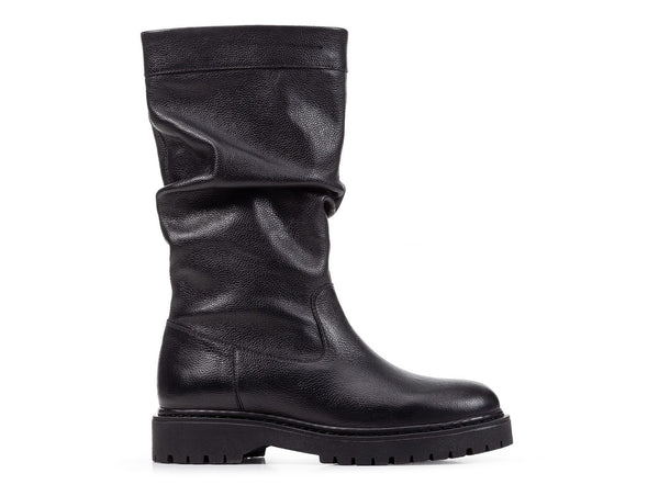 Geox Bleyze stivali con lampo donna pelle nera D16QDH