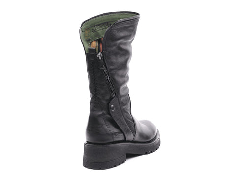 Felmini boot diagonal zip leather upper