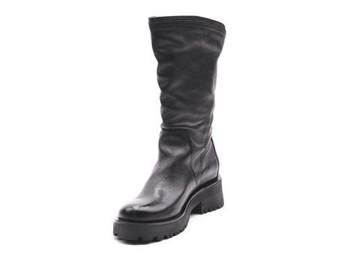 Felmini boot diagonal zip leather upper