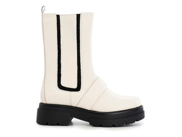 CafèNoir donna stivale sportivo in pelle bianco panna C1EC1060-W015