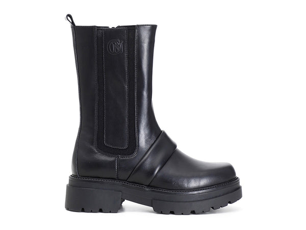 CafèNoir donna stivali sportivi in pelle nera C1EC1060-N001