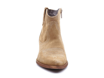 Felmini Western Ankle Boots Spring Summer Suede leather