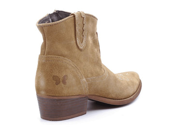 Felmini Western Ankle Boots Spring Summer Suede leather