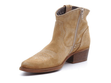 Felmini Western Ankle Boots Spring Summer Suede leather
